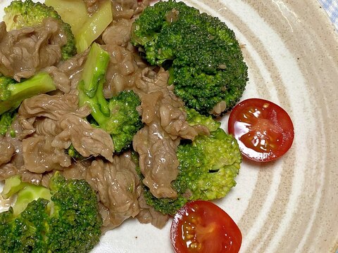 結構本格的な味、牛肉とブロッコリーの中華炒め